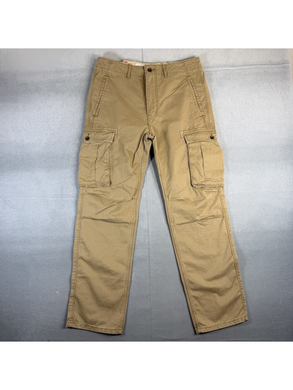 Levis Cargo I Pants Mens 31x32 Khaki Relaxed Fit Military Surplus Twill NWT